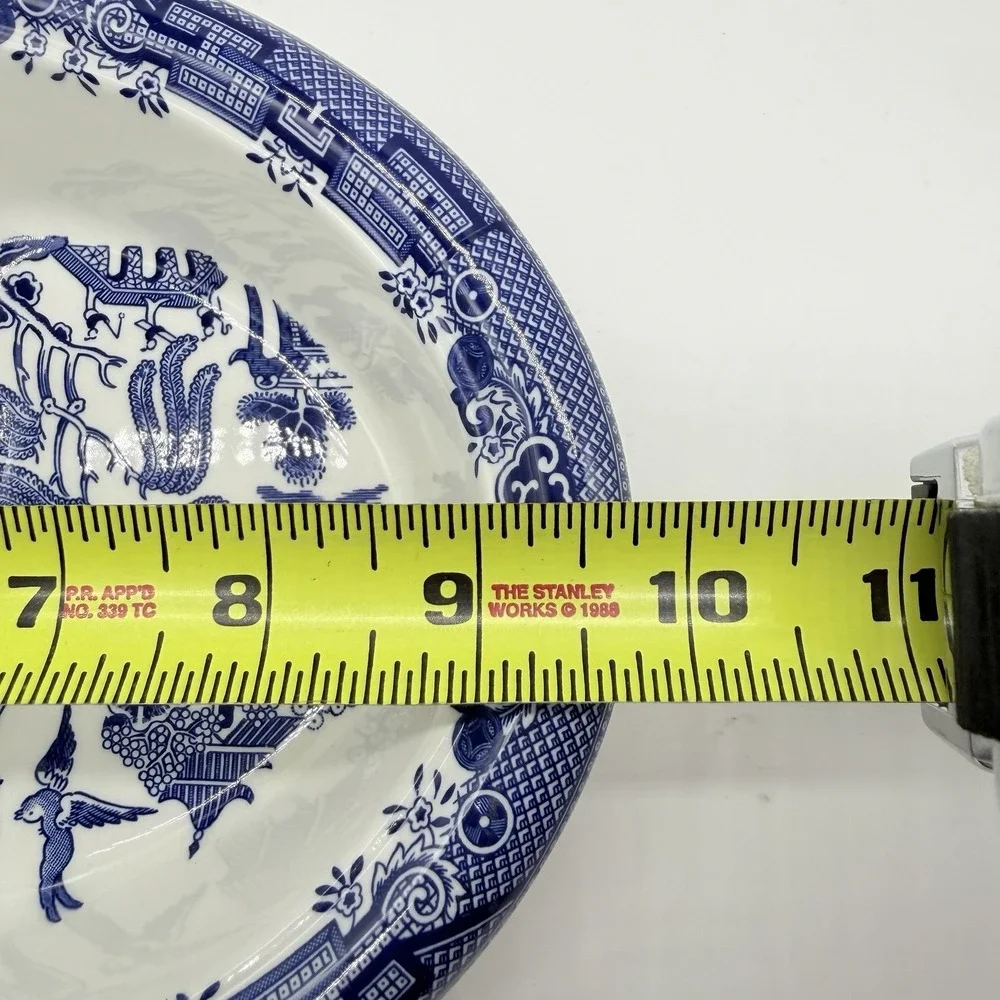 Vtg Churchill of England Blue Willow Divided‎ Oval Vegetable Serving Dish Bowl